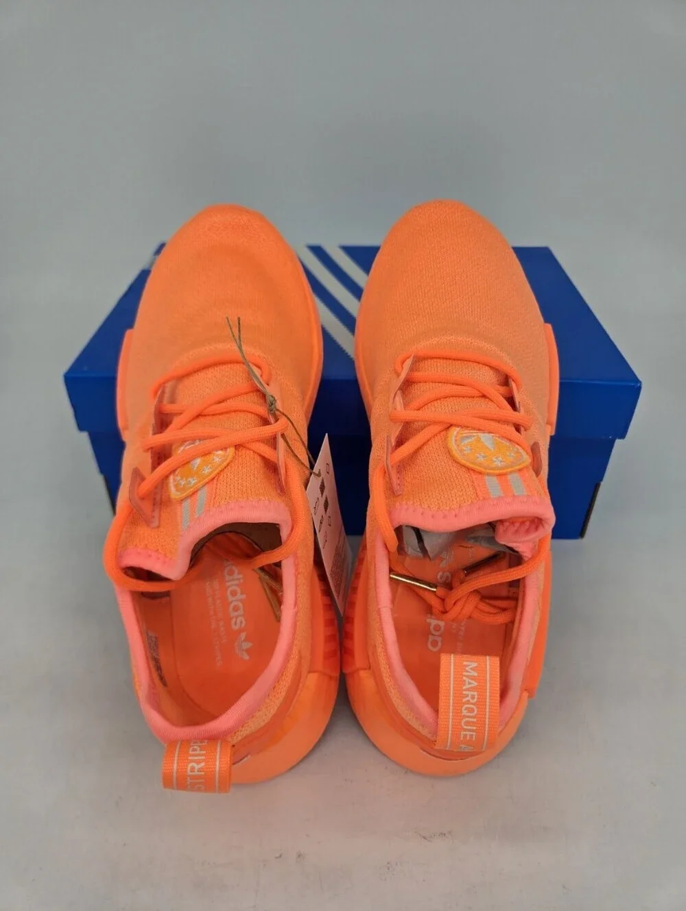 Adidas Women's NMD_R1 IF7816 Beam Orange Cream White Shoes Size 9